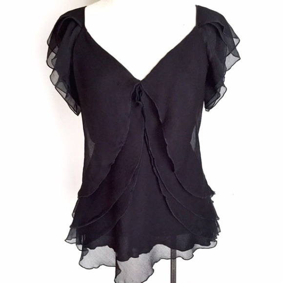 DVF Delph Silk Flutter Top - Picture 2 of 4